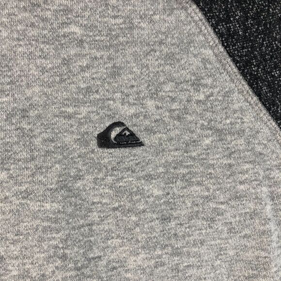 Quiksilver Hoodie Mens Medium Gray Pullover Sweater Surf Skate Sportswear Logo - Picture 3 of 8